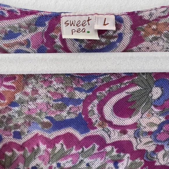 Sweet Pea Purple Patterned Tank Top - Picture 4 of 6